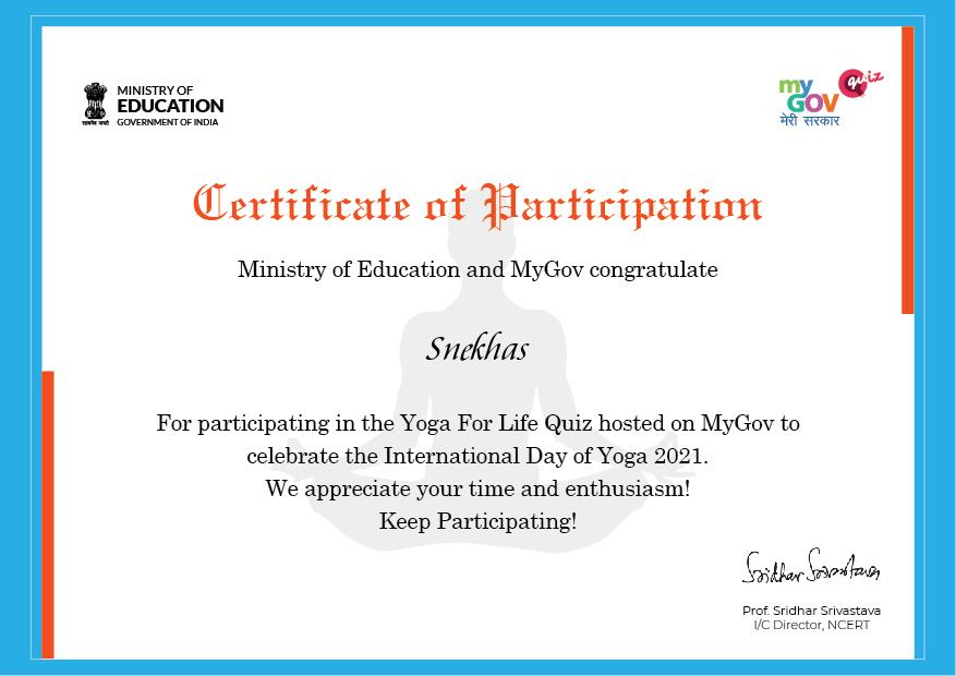 Quiz on Yoga for Life