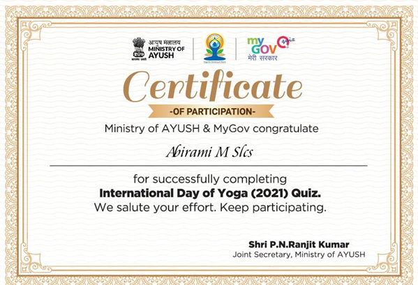 Quiz on International Yoga Day